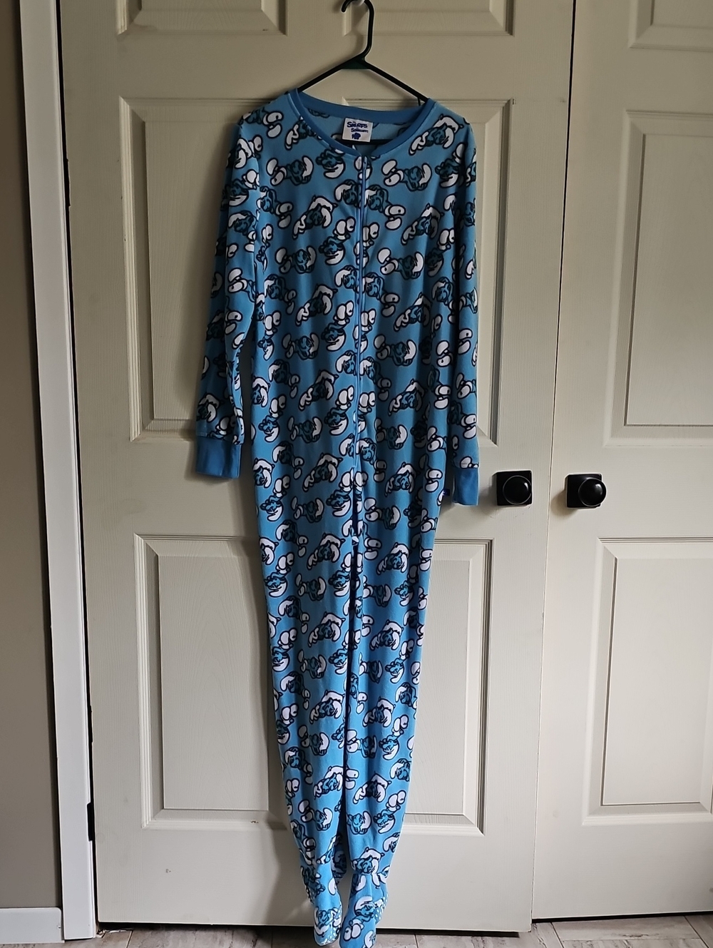 Blue Smurfs One-Piece Pajamas